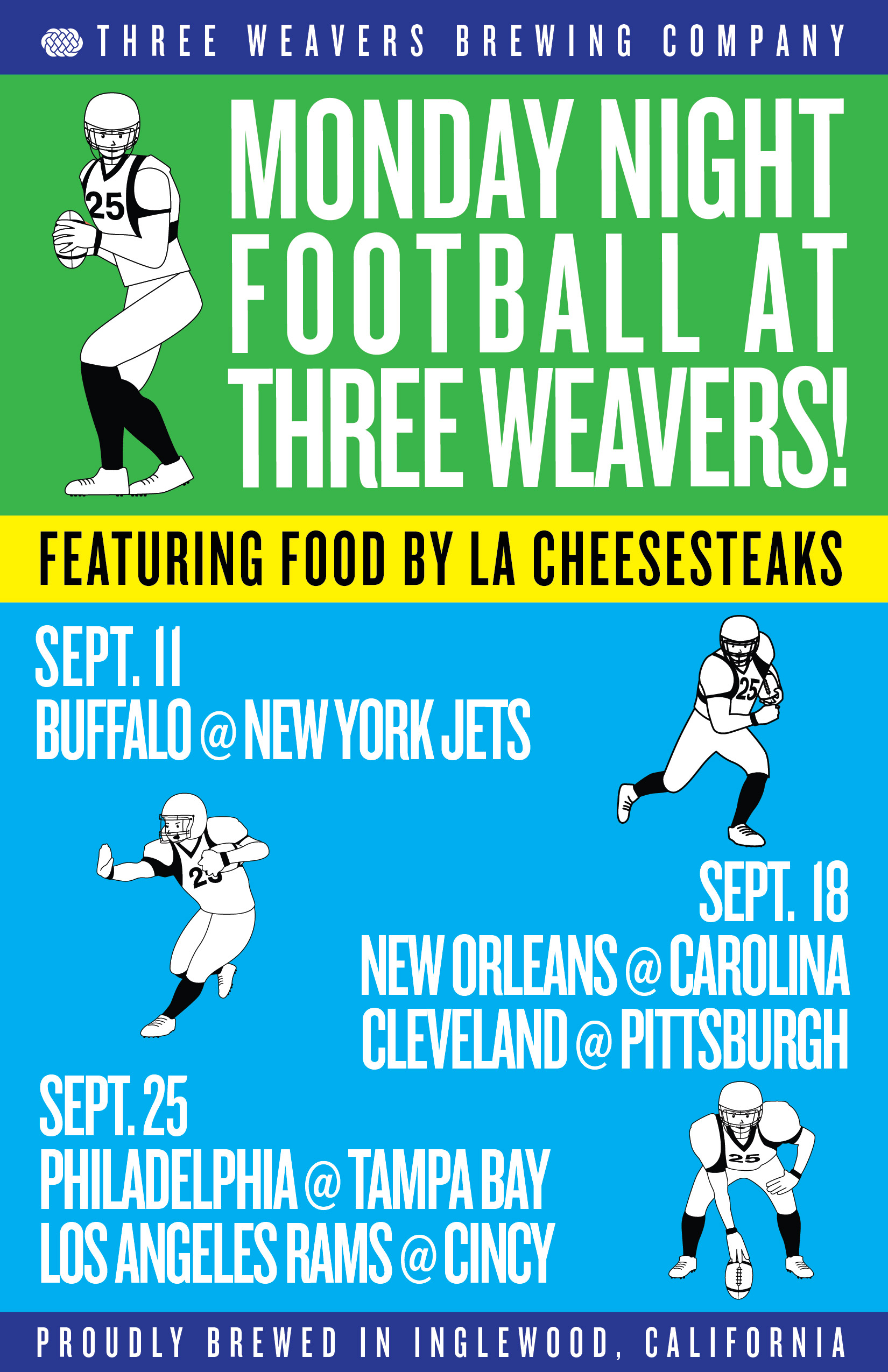 Monday Night Football at 3W - Three Weavers