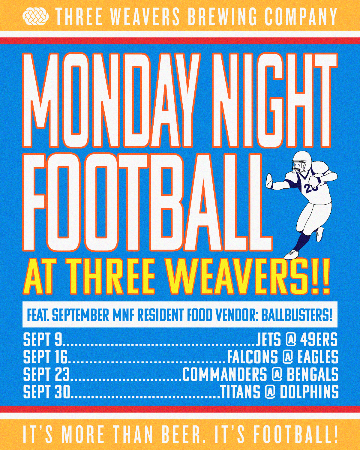 Monday Night Football at 3W!